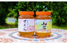 はちみつ 国産 天然 純はちみつ 1kg×2本セット やまみつ＆さくら ハチミツ 蜂蜜