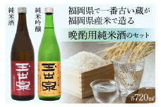 【福岡県で一番古い蔵】 「玉出泉」 純米セット [大賀酒造 福岡県 筑紫野市 21761171] 純米吟醸 純米酒 日本酒 酒 お酒 晩酌 セット 2種 飲み比べ
