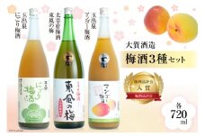 【梅酒品評会で入賞】 梅酒３種セット [大賀酒造 福岡県 筑紫野市 21761167] 梅酒 酒 お酒 晩酌 3種類 セット 飲み比べ