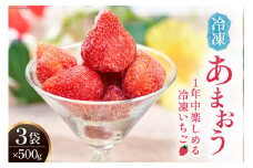 福岡の苺 あまおうをキンキンに冷やした 冷凍 あまおう 500g×3袋 [南国フルーツ 福岡県 筑紫野市 21760629]