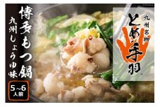 もつ鍋 【九州名物とめ手羽】 博多もつ鍋 セット 5~6人前 九州しょうゆ味 モツ鍋 国産牛 / フェリックス / 福岡県 筑紫野市 [21760208]