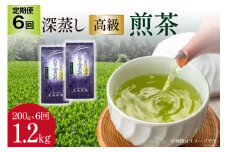 【 6回 定期便 】 茶 深蒸し 高級 煎茶 (深蒸し茶) 100g×2袋×6回 [ベネフィス 福岡県 筑紫野市 21760995] お茶 緑茶 日本茶 八女茶 煎茶 茶葉 星野茶 八女 奥八女星野村