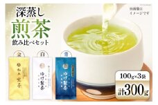 お茶 八女茶 極上煎茶飲み比べセット300g（金、白、青 各1袋） [Esprit 福岡県 筑紫野市 21760774] 茶 緑茶 深蒸し まろやか カテキン 前茶