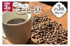 コーヒー豆 3ヶ月 定期便 100g×3 [いち日のはじまり 福岡県 筑紫野市 21761225] コーヒー 珈琲豆 珈琲 豆