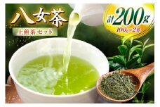 お茶 八女茶 上 煎茶 セット 100g 2袋 [株式会社木村食品 福岡県 筑紫野市 21761042] 茶葉 やめちゃ お茶の葉