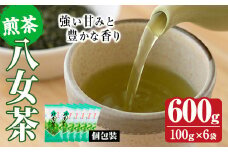 八女茶(計600g・100g×6袋) お茶 緑茶 煎茶 茶葉 小分け 常温 常温保存【ksg0020】【お茶の星陽園】