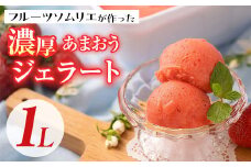 採れたて!福岡産濃厚あまおうジェラート(1L) 苺 いちご イチゴ アイス アイスクリーム 手作り スイーツ ＜離島配送不可＞【ksg0131】【南国フルーツ】