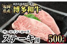博多和牛サーロイン・ロースステーキ用(2枚入り・計500g) 牛肉 国産 サーロインステーキ 福岡県 霜降り 冷凍＜離島配送不可＞【ksg1211】【肉の筑前屋】