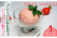 プレミアムあまおうジェラート2種セット（500ml×2種・計1L）苺 いちご イチゴ ジェラート アイス スイーツ＜離島配送不可＞【ksg1254】【THE FARM_strawberry】