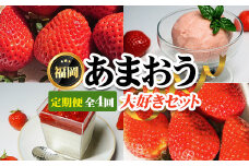 《先行予約受付中・数量限定》＜定期便・全4回(2月・3月・6月・7月)＞2026年2月からお届け！あまおう大好きセット いちご 苺 定期便 ジェラート アイス レアチーズケーキ お菓子 おやつ ＜離島配送不可＞【ksg1258】【THE FARM_strawberry】