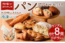 bloomおたのしみ冷凍パンBセット＜ ロデヴ入り＞ (合計8個)国産小麦 国産米粉 高加水 朝食 数量限定 モーニング おやつ 惣菜 菓子パン ベーカリー 冷凍 冷凍パン 非常食 常備食 防災＜離島配送不可＞【ksg1674-B】【小さなパンの家 bloom】