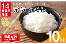 ＜訳あり・簡易包装＞＜数量限定＞元気つくし 精白米 (10kg)お米 米 精白米 訳あり 国産 福岡県産 ブランド米 10kg 数量限定 常温＜北海道・沖縄・離島配送不可＞【ksg1781】