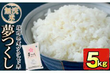 ＜令和7年産＞福岡県産ブランド米「夢つくし」無洗米(5kg)お米 5キロ ごはん ご飯【ksg0371】【朝ごはん本舗】
