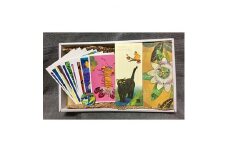 ＜オリジナルアートセット1＞ポストカード(10枚)・一筆箋(2冊)・ペーパーウェイト(1つ)【1084750】