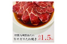 ＜特製九州醤油たれ＞牛サガリたれ焼き　合計1.5kg【1227538】