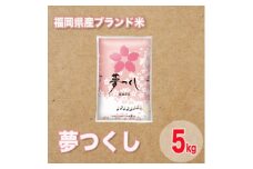 福岡県産ブランド米夢つくし5kg_米 こめ お米 コメ おこめ 夢つくし ブランド米 5kg×1袋 精米 白米 ごはん ご飯 おにぎり お弁当 国産 産直 産地直送 贈答 ギフト プレゼント 福岡県 大野城市 送料無料【1411379】