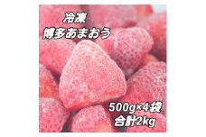 福岡県産＜博多冷凍あまおう＞約500g×4袋 合計約2kg【1443749】