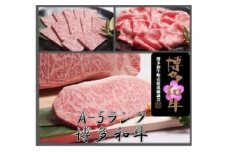 【A5ランク】博多和牛三昧セット（サーロインステーキ/しゃぶしゃぶ・すき焼き/焼肉）【伊豆丸商店】_HA0182
