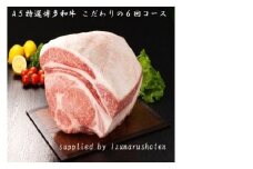 【定期便／年6回／毎月お届け】A5特選博多和牛　こだわりの6回お楽しみコース（サーロインステーキ・ヒレステーキ/しゃぶしゃぶ・すき焼き/焼肉）【伊豆丸商店】_HB0036