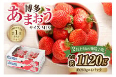 【レビューCP対象】【アフター保証】 「博多あまおう」約280g×4パック【JAほたるの里】_HA0433