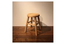 四方転びのスツール（ホワイトオーク）/　丸椅子　スタッキング　伝統工法　無垢材【GOOD WOOD WORKS】_HA0715