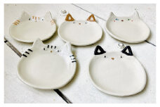猫皿 スモールレギュラーサイズ 5枚セット【716】_HA0979