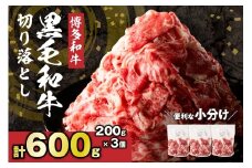 黒毛和牛 (博多和牛) 切り落とし 600kg(200g×3パック）【伊豆丸商店】_HA1792