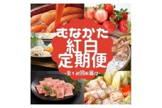 【年12回／毎月お届け】むなかたの魅力をたっぷりお届け!むなかた紅白定期便_HB0202