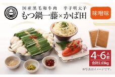 【もつ鍋一藤×かば田】国産 もつ鍋 味噌 (4～6人前) & 辛子明太子