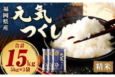 元気つくし 15kg 米 福岡 お米 こめ コメ 精米 白米 国産 九州