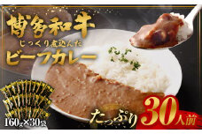 【9月30日で受付終了】【福岡県産博多和牛使用】博多和牛じっくり煮込んだビーフカレー レトルト 30人前