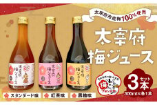 太宰府梅ジュース 3種類(スタンダード、黒糖、紅茶) 各300ml 福岡県 太宰府市 手作り