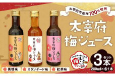 太宰府梅ジュース 3種類 (スタンダード、黒糖、紅茶) 各200ml 福岡県 太宰府市 手作り