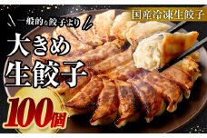 【2024年4月発送】【国産冷凍生餃子】大きめ 餃子 100個 計2kg ラー麦 ぎょうざ 冷凍