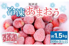福岡県産 冷凍あまおう500g×3 合計1.5kg いちご 苺 フルーツ 国産