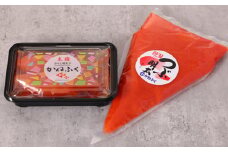 かねふく【無着色】辛子明太子(一本物) 170g・チューブ明太子 500g セット