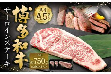 【A4・A5】 博多和牛 サーロインステーキ 約250g✕3パック 計約750g 黒毛和牛 和牛 牛肉