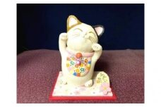 招福「ふくこいねこ」（中） ◆陶芸工房 夢かしこ[F0508]