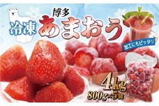冷凍「博多あまおう」800g×5袋　計4kg[F4004a]