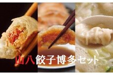 山八餃子博多セット（博多明太子餃子・博多一口黒豚餃子・博多水餃子）[F4385]