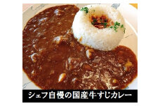 シェフ自慢のあんずチャツネ入り国産牛すじカレー【中辛】5食（230g×5袋、辛みスパイス5袋）　おもむき屋[F4483]