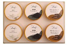 ジェラート　食べ比べセット　6個入り（牛乳・黒ゴマ・チョコ　各2個入り）[F4590]