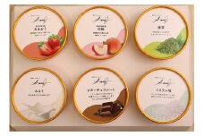 ジェラート　バラエティーパック　6個入り（あまおう・もも・抹茶・牛乳・チョコ・塩）[F4591]
