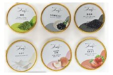 ジェラート　バラエティーパック　6個入り（あまおう・もも・抹茶・牛乳・黒豆・黒ゴマ）[F4592]