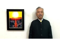 画家・中村勝人の「光の道」版画作品[F4624]