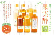 酢造発酵場スーの果実酢5種セット (各200ml入) フルーツビネガー 果実酢 フルーツ酢 お酢 酢 ビネガー 甘口果実酢 調味料 詰め合わせ セット 福岡県 うきは市