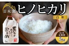 【6ヶ月定期便】日永園 ヒノヒカリ 白米5kg×6ヶ月 【2025年11月下旬より発送予定】 米 お米 ご飯  うきは市