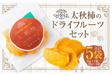 西見柿農園 太秋柿のドライフルーツセット(70g×1袋・20g×4袋)