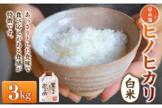 日永園 ヒノヒカリ 白米3kg 【2025年11月下旬より発送予定】 米 お米 ご飯  うきは市