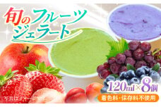 【果樹園が作る】素材の味を楽しめる 旬のジェラート 120ml×8個セット【ソルベッチdoうきは】着色料不使用 ノンホモ牛乳使用 ジェラート アイス 旬 スイーツ 詰め合わせ セット シャーベット ミルク フルーツ デザート